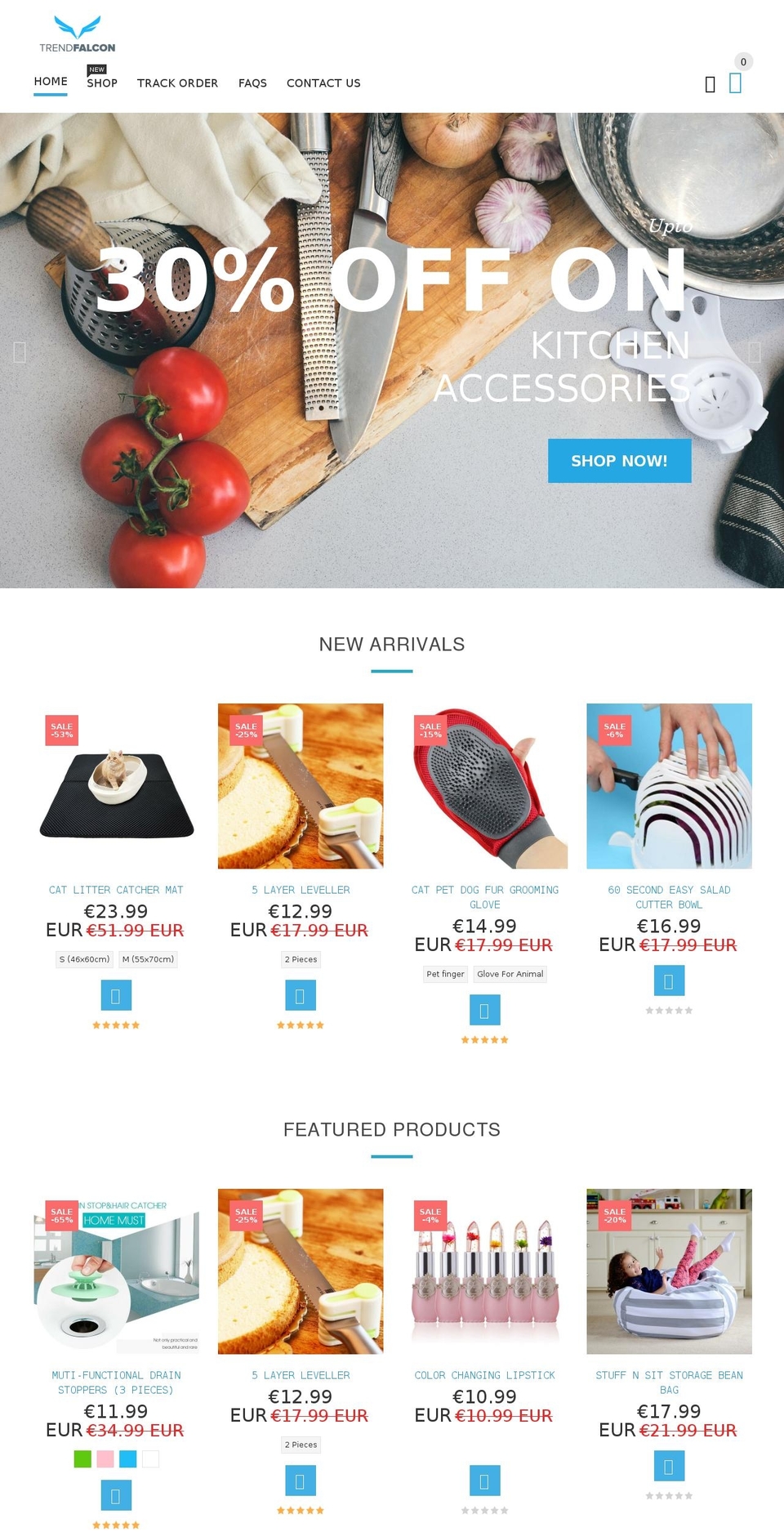 Working Discount Ninja Theme Shopify theme site example trendfalcon.com