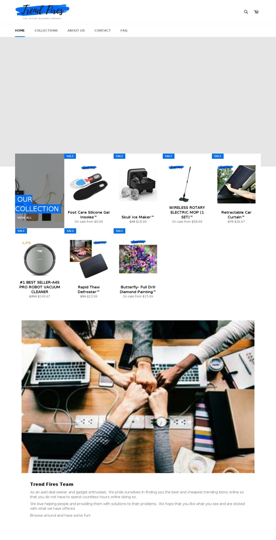 trendfires.com — Shopify storefront screenshot