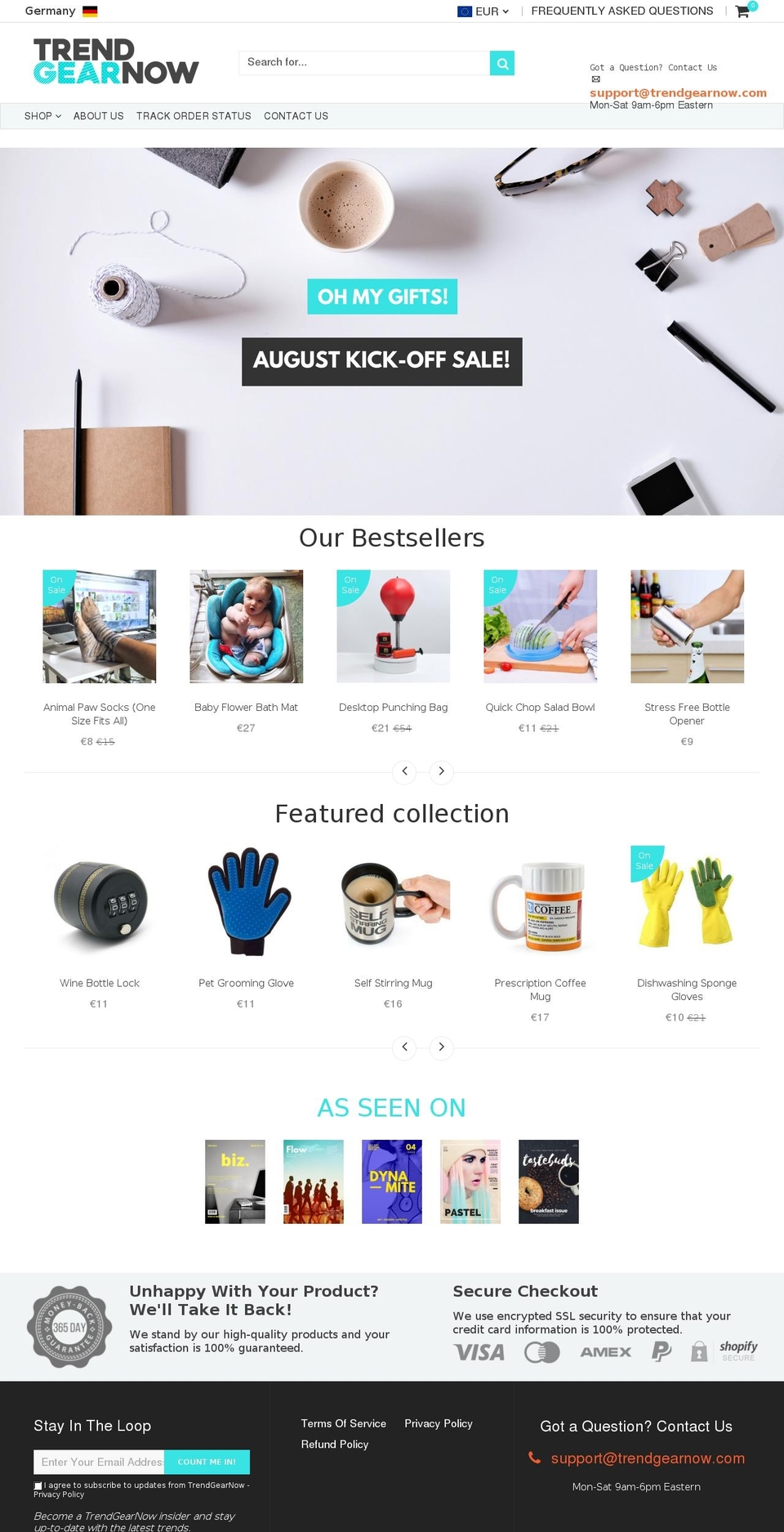 trendgearnow.com — Shopify storefront screenshot