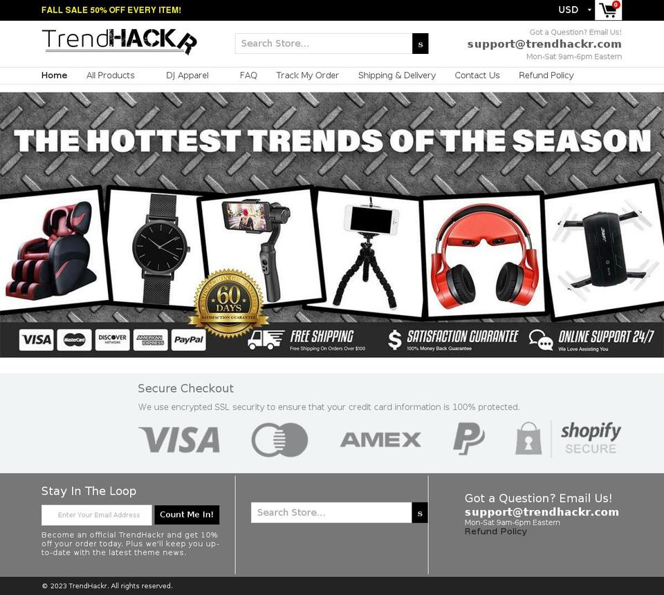 trendhackr.com — Shopify storefront screenshot