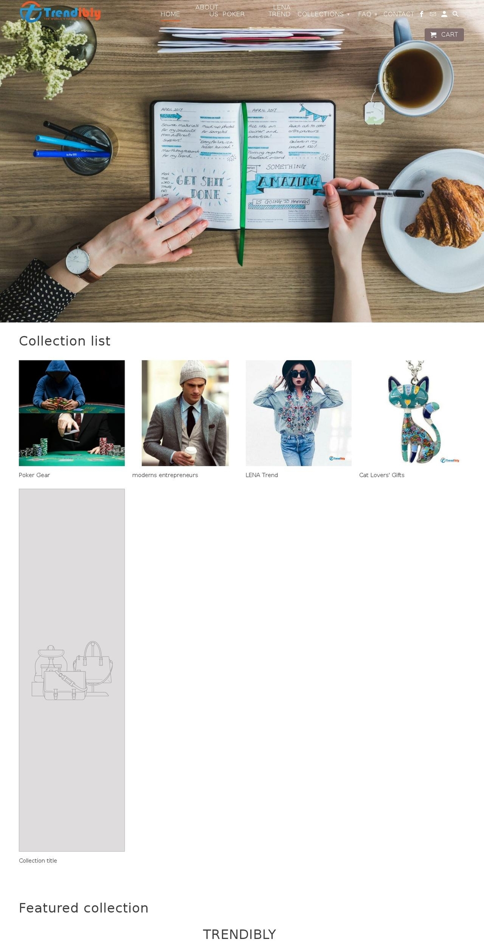 trendibly.com shopify website screenshot