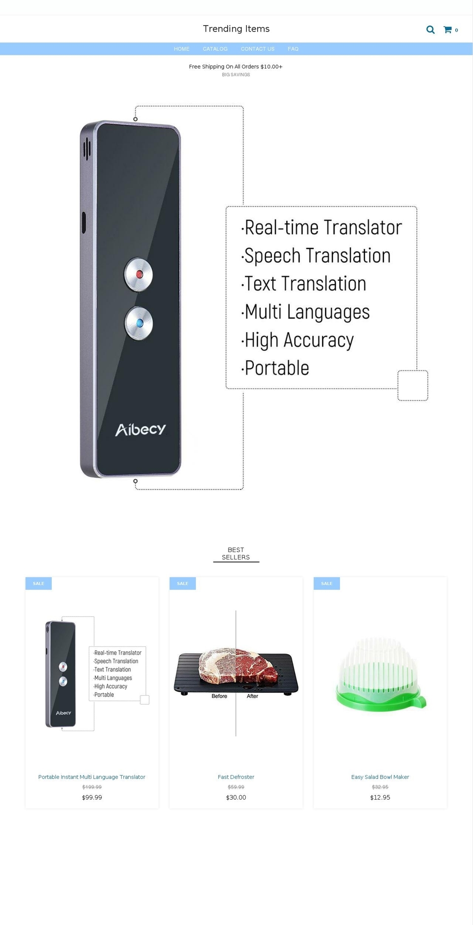 trending-items.com shopify website screenshot