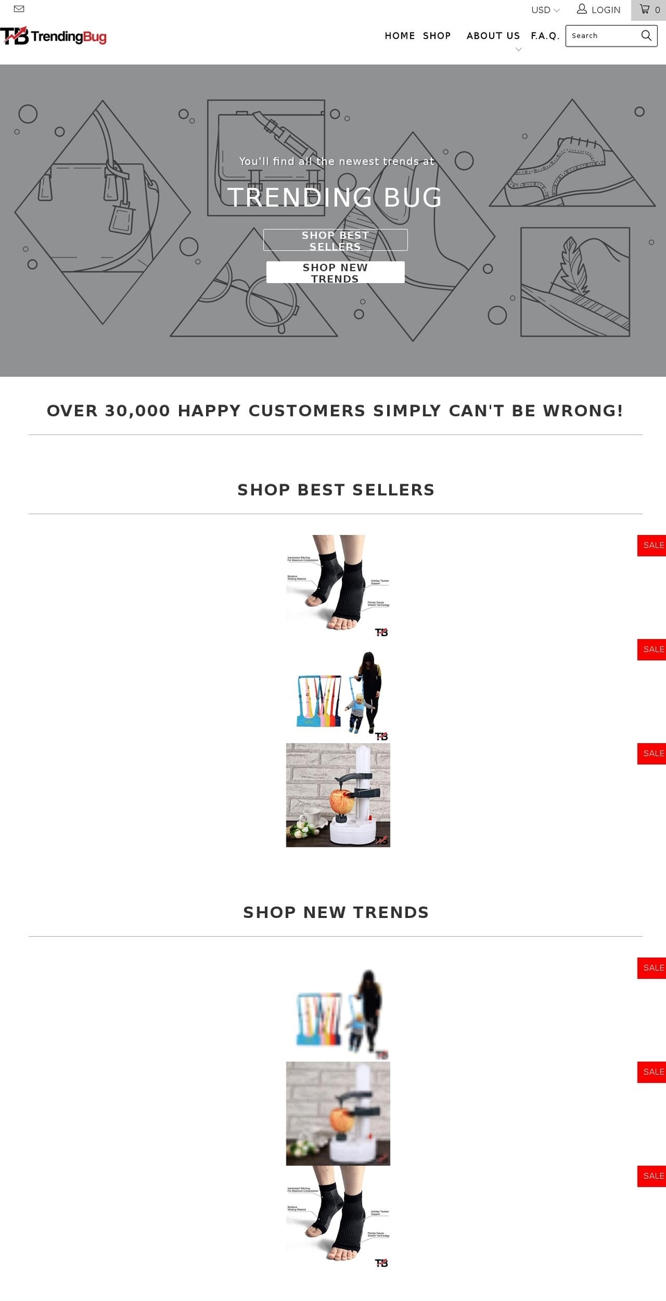 trendingbug.com — Shopify storefront screenshot