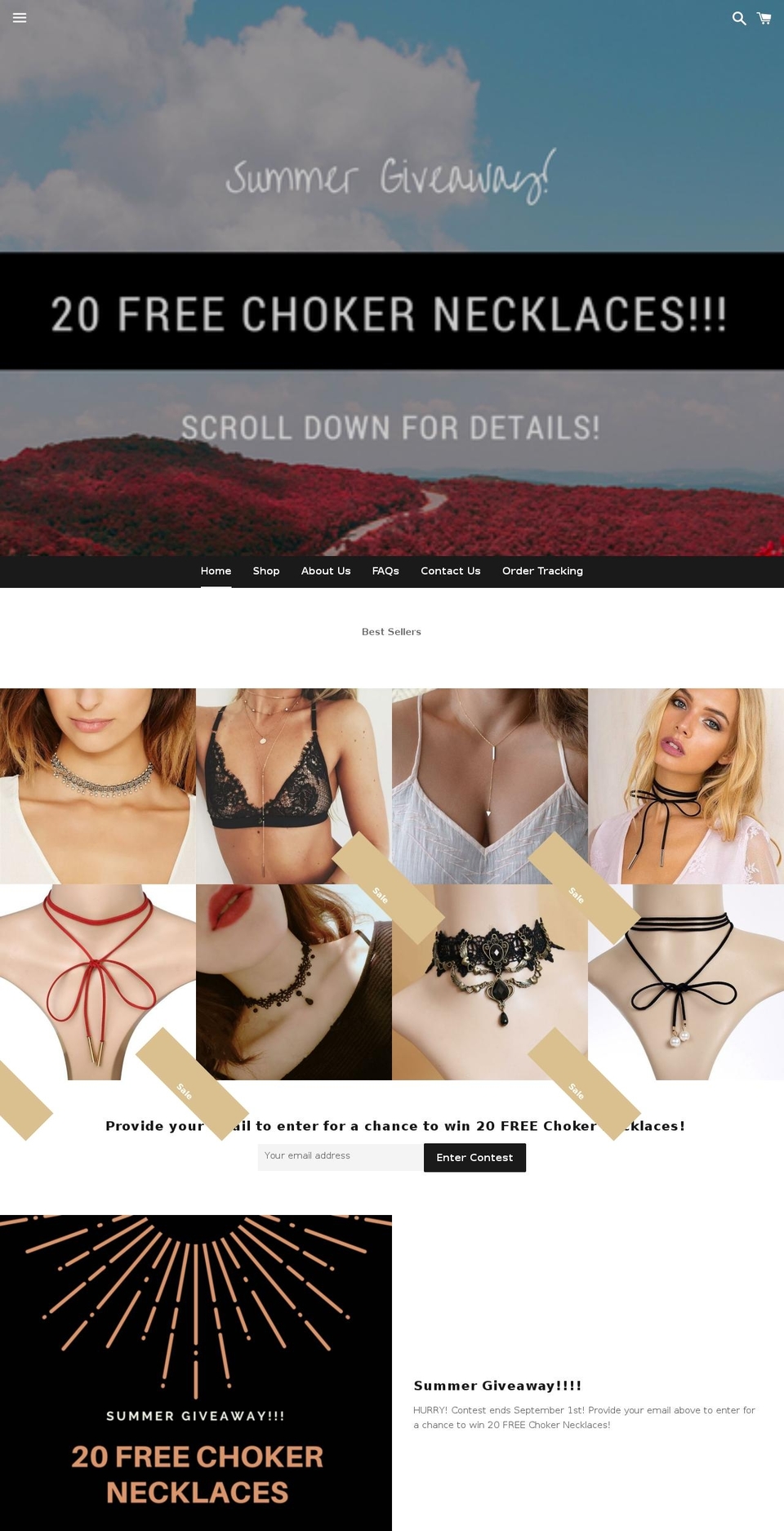 trendingchokers.com — Shopify storefront screenshot