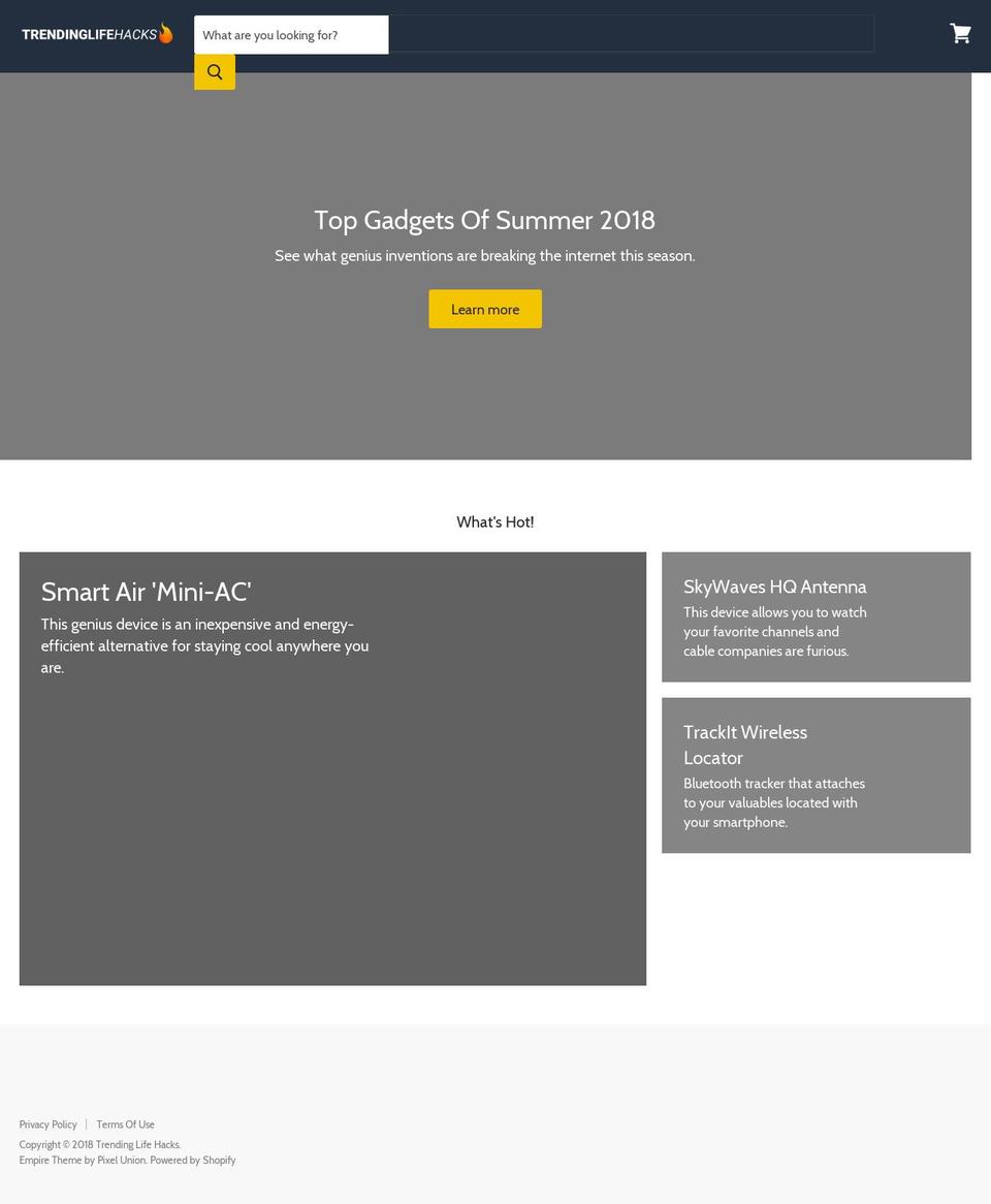 trendinglifehacks.com — Shopify storefront screenshot