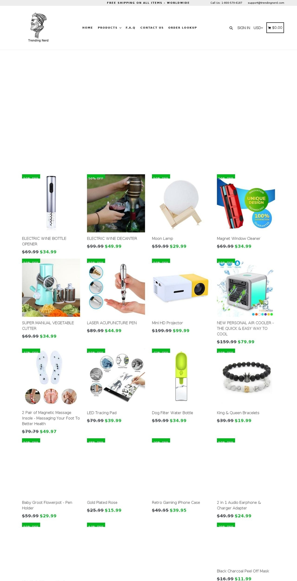 trendingnerd.com — Shopify storefront screenshot
