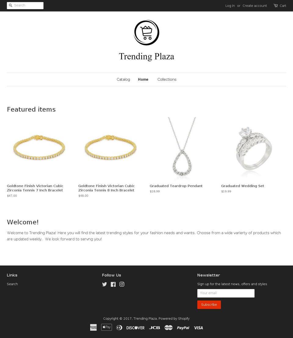 trendingplaza.com shopify website screenshot