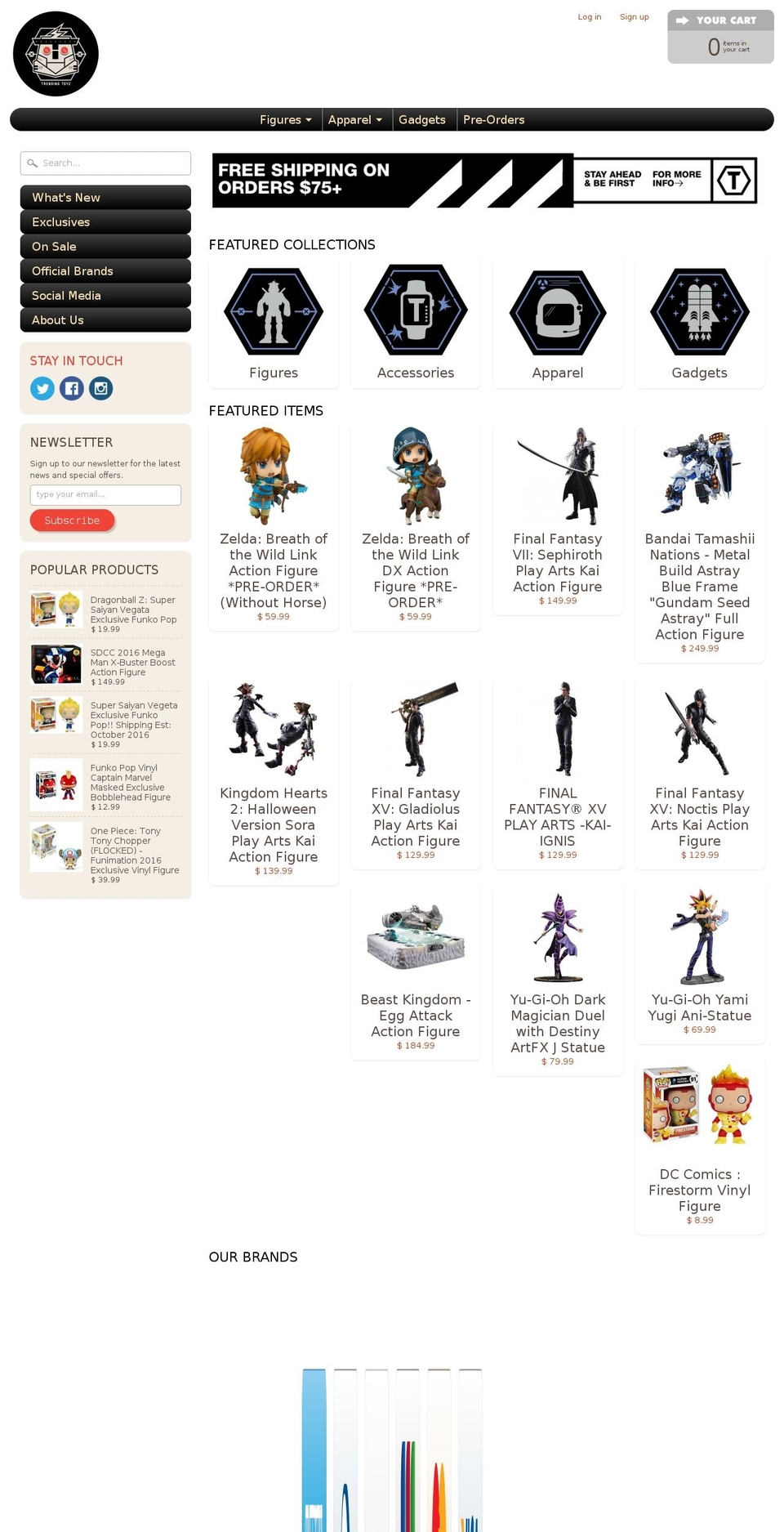 trendingtoyz.com shopify website screenshot