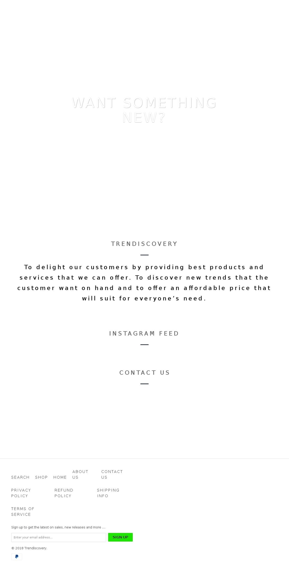 trendiscovery.com — Shopify storefront screenshot