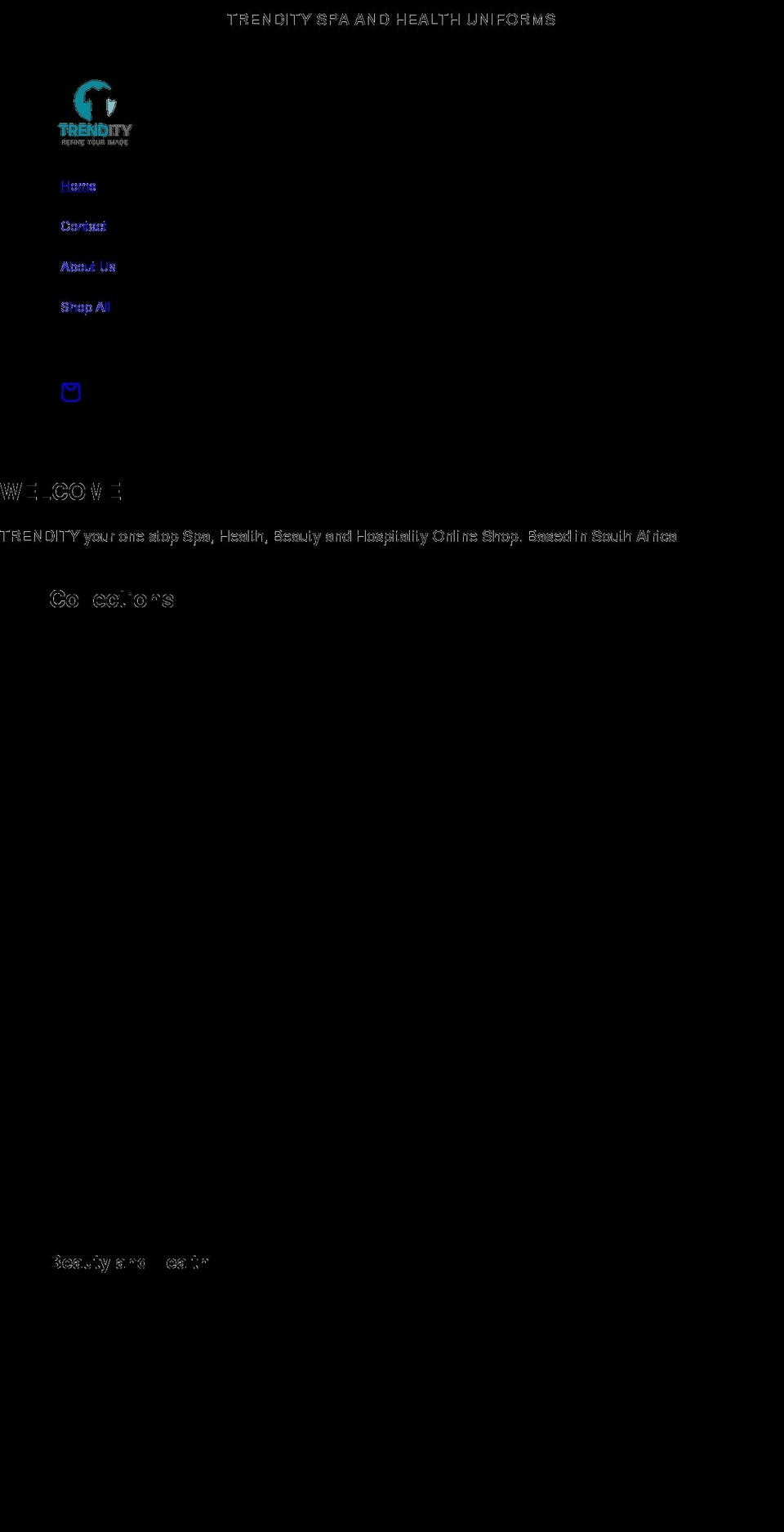 trendity.co.za shopify website screenshot