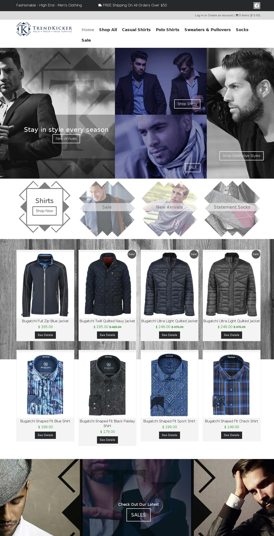 trendkicker.com shopify website screenshot
