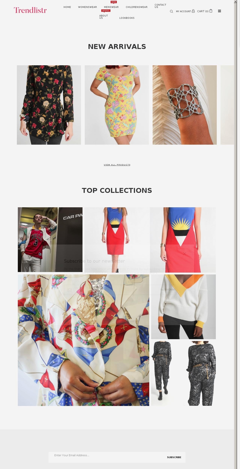 trendlistr.com shopify website screenshot