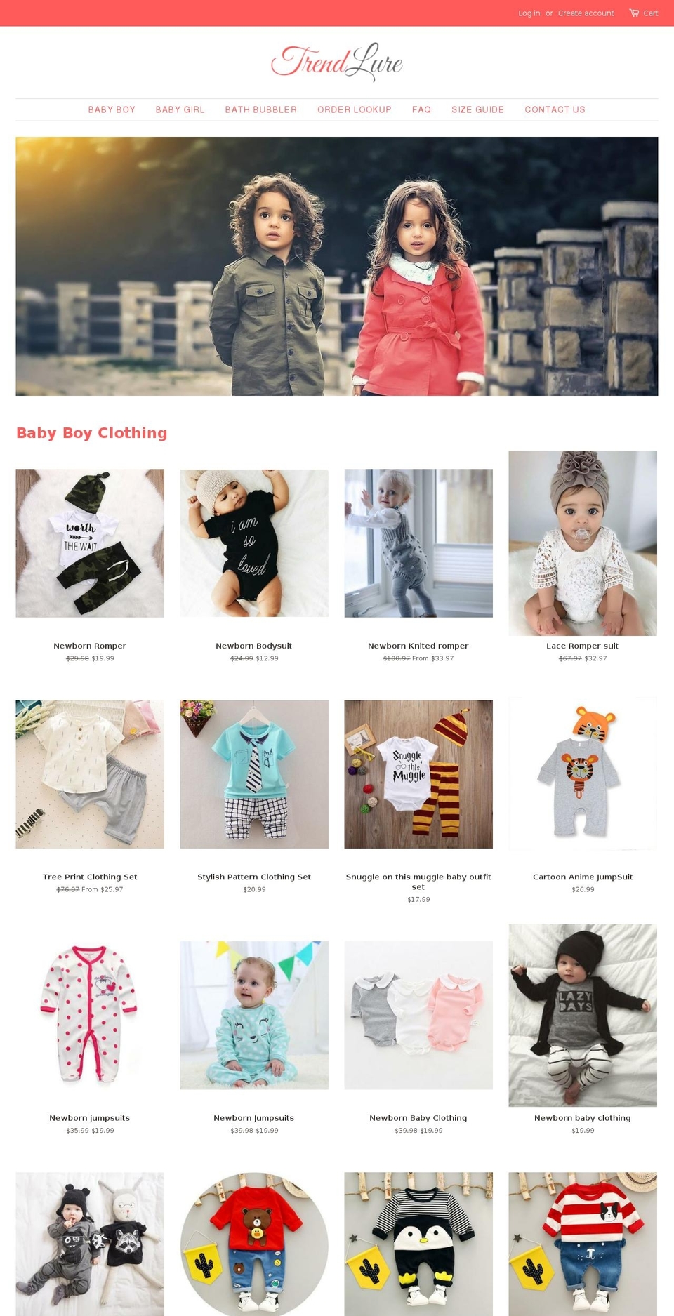 trendlure.com shopify website screenshot