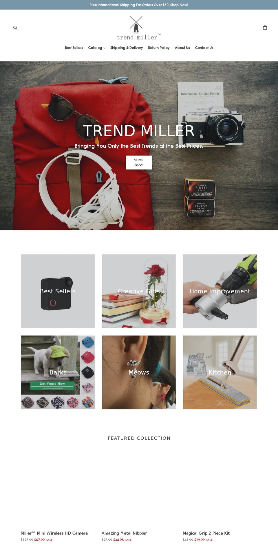 trendmiller.com shopify website screenshot