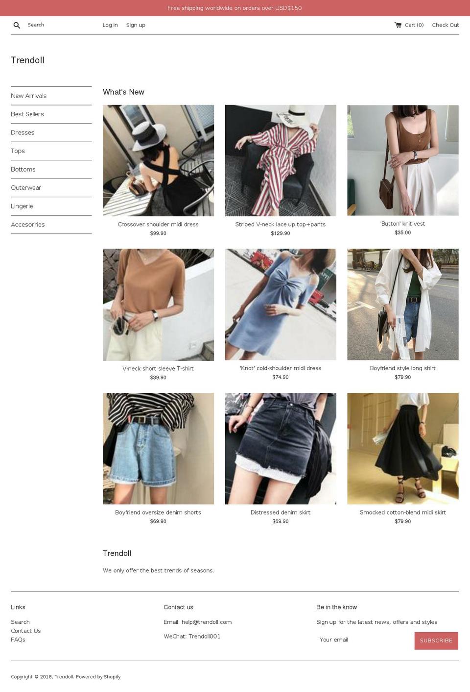 trendoll.com — Shopify storefront screenshot