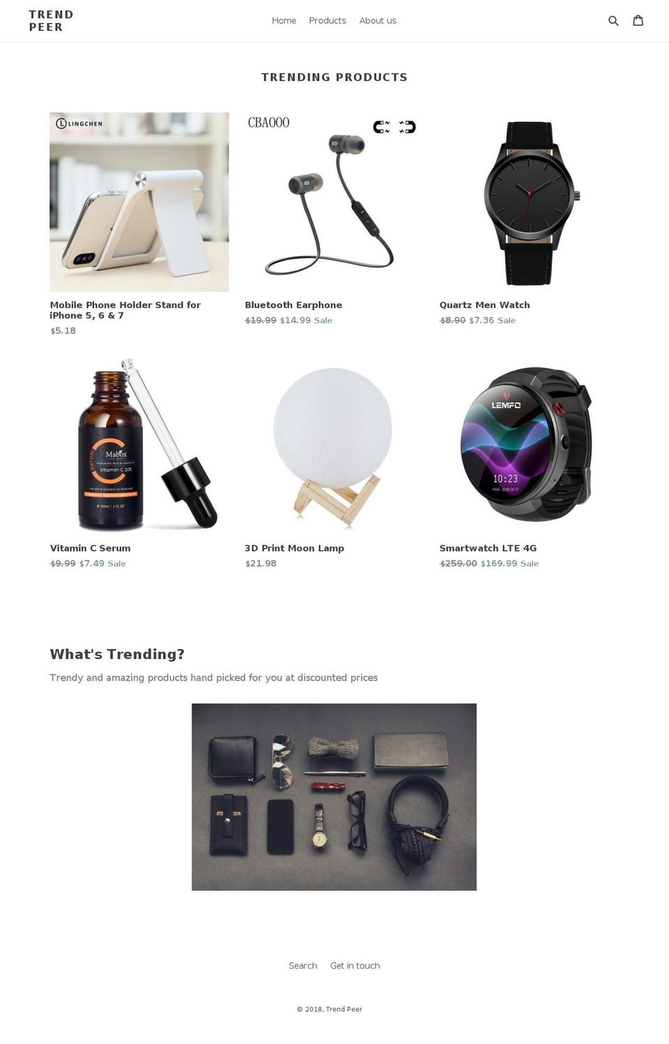 trendpeer.com shopify website screenshot
