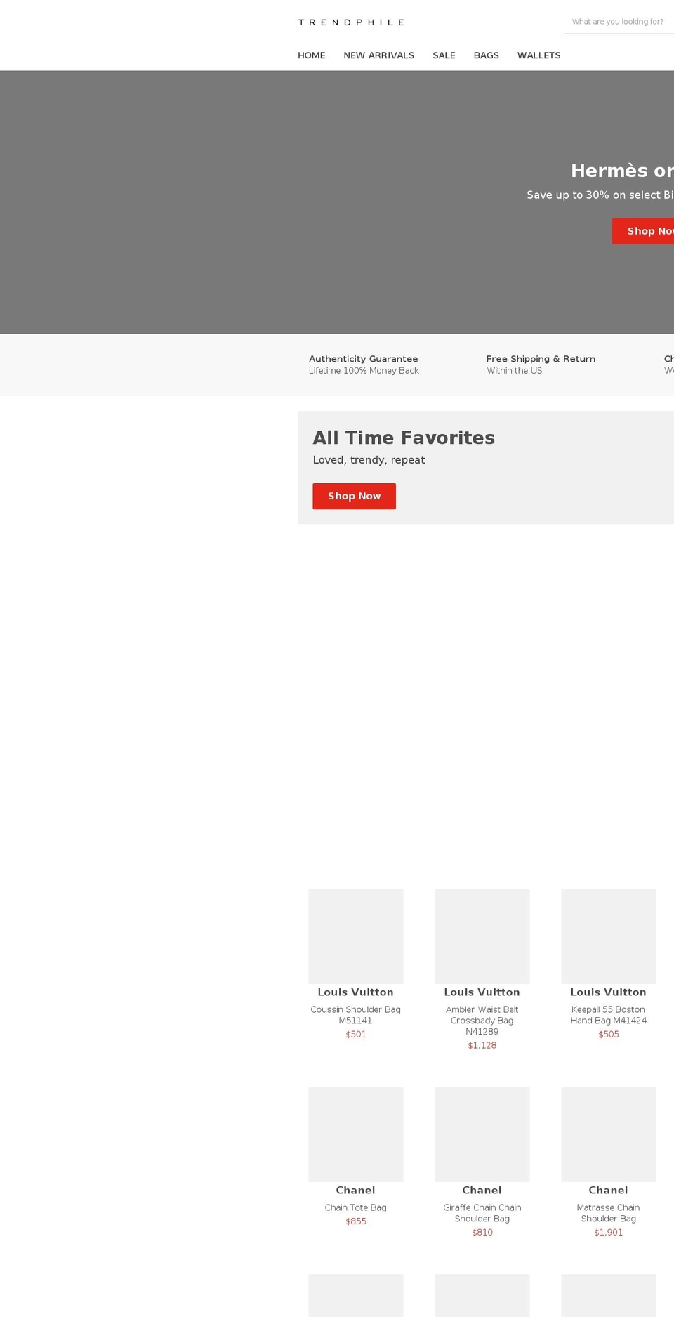 trendphile.com shopify website screenshot