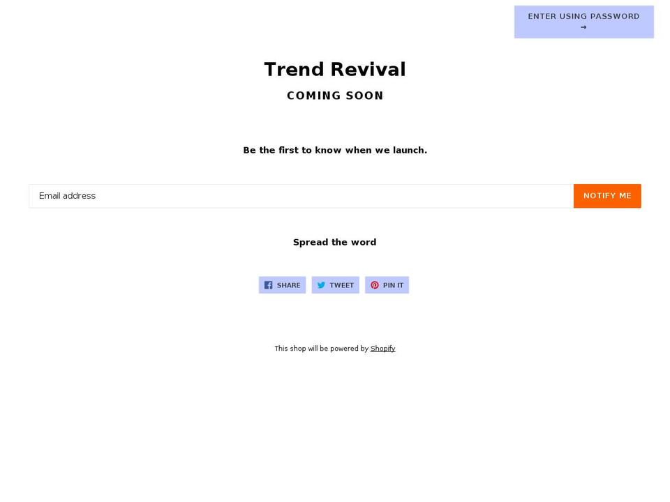 trendrevival.com — Shopify storefront screenshot