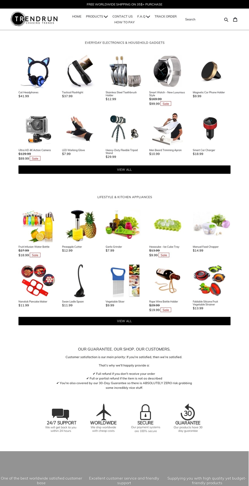 trendrun.com — Shopify storefront screenshot