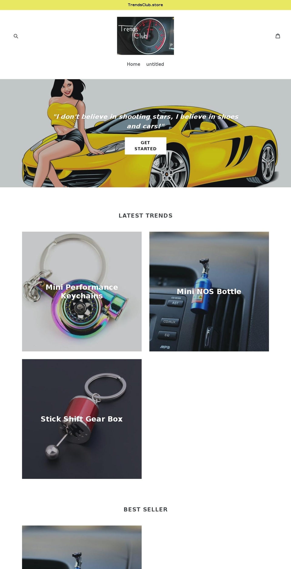 trendsclub.store shopify website screenshot