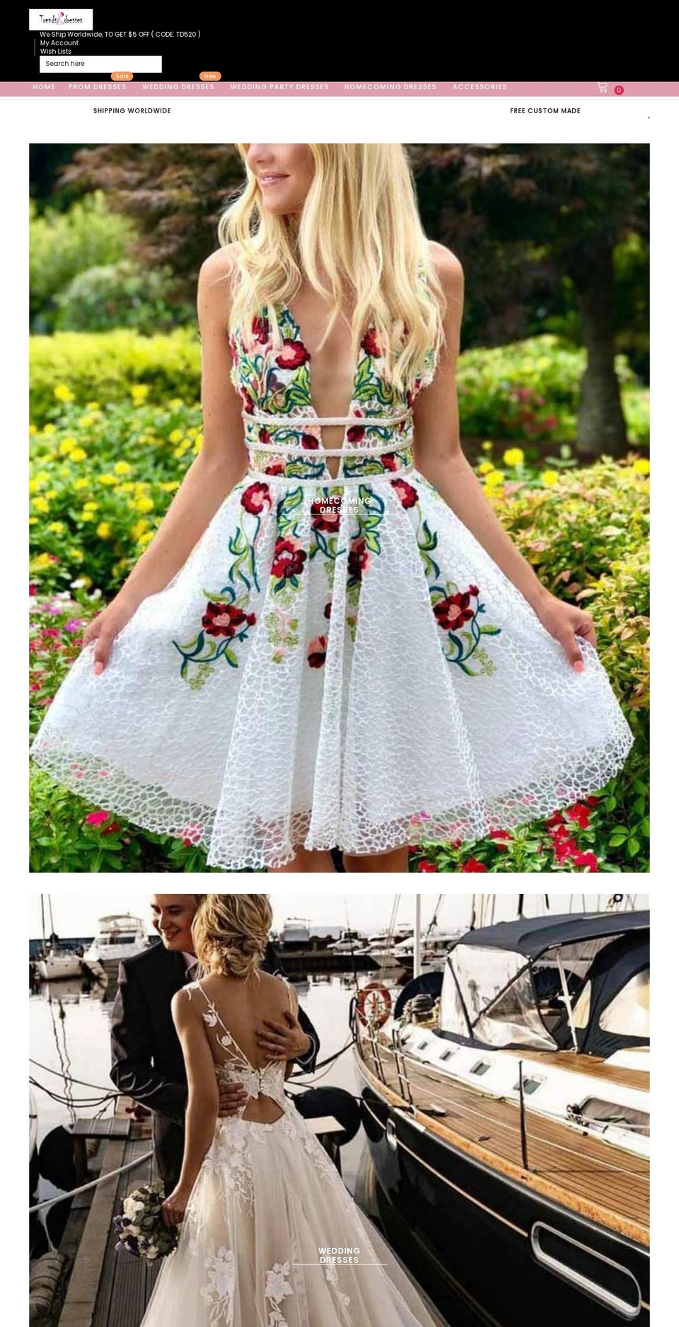 Theme export uniquedresss-com-j---sections- Shopify theme site example trendsdresses.com
