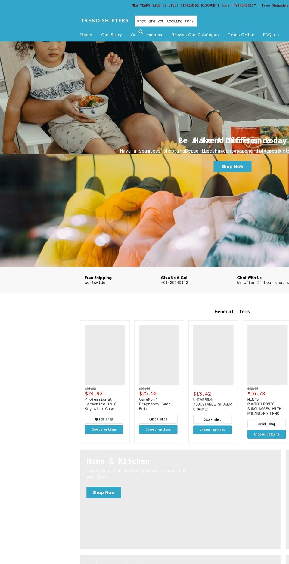 trendshifters.co shopify website screenshot