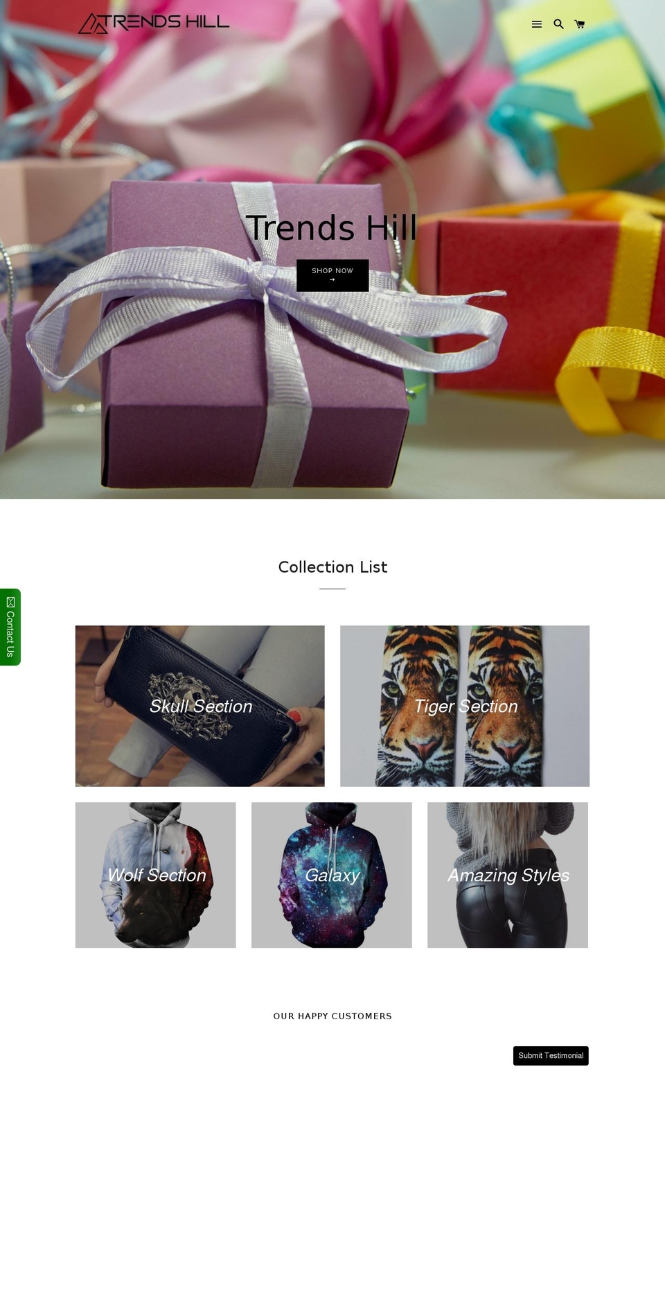 trendshill.com shopify website screenshot