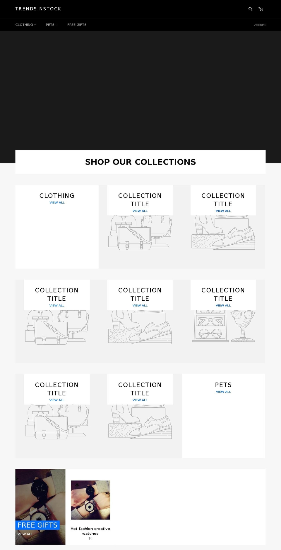 trendsinstock.com — Shopify storefront screenshot