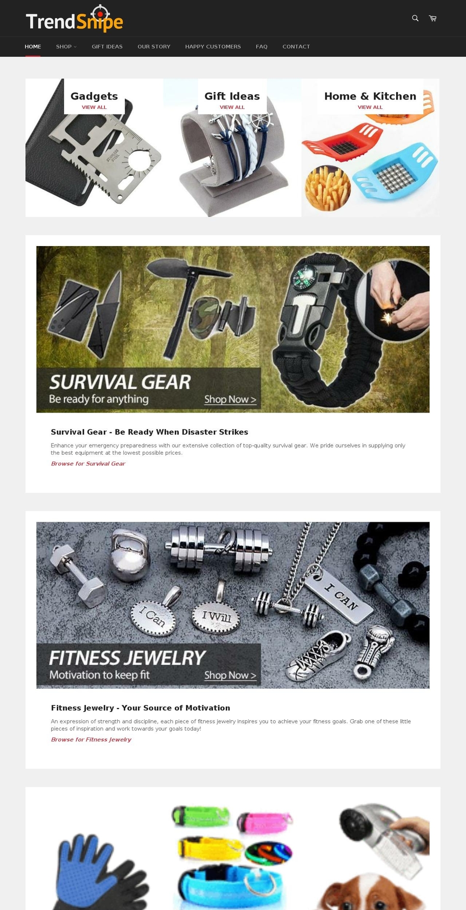 trendsnipe.com — Shopify storefront screenshot