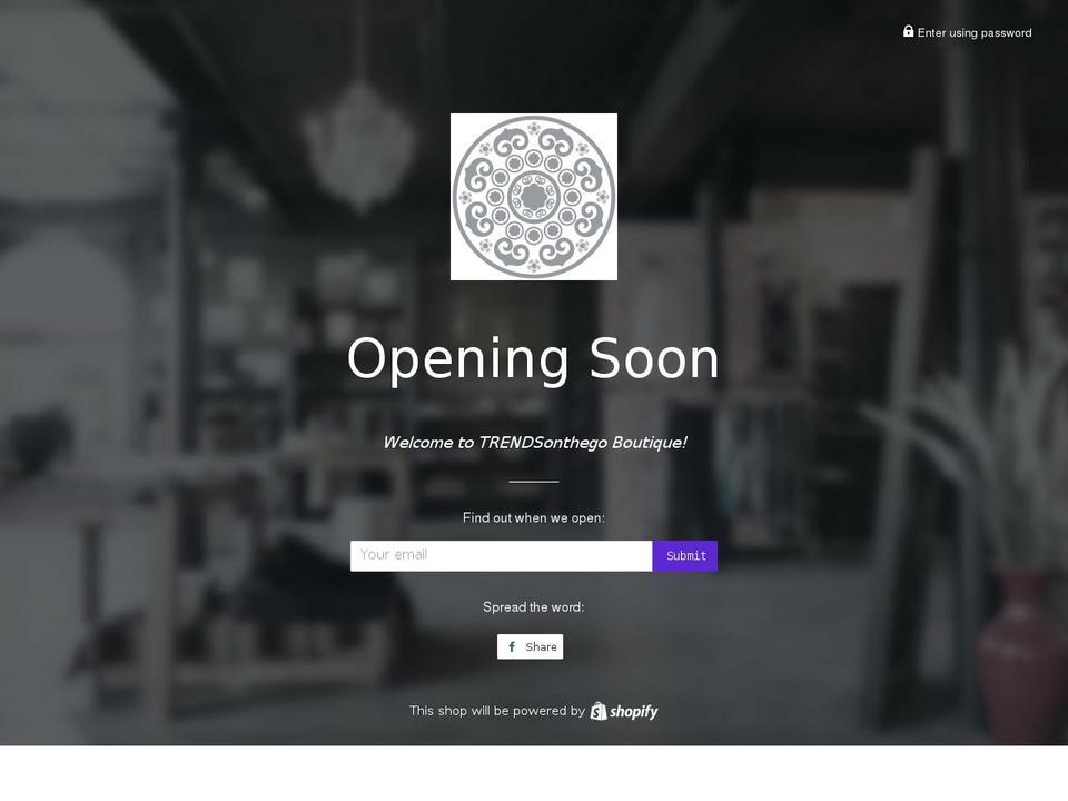 trendsonthegoboutique.com shopify website screenshot