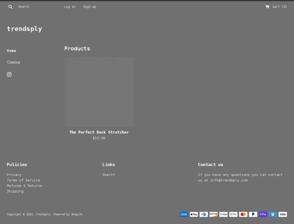 trendsply.com shopify website screenshot