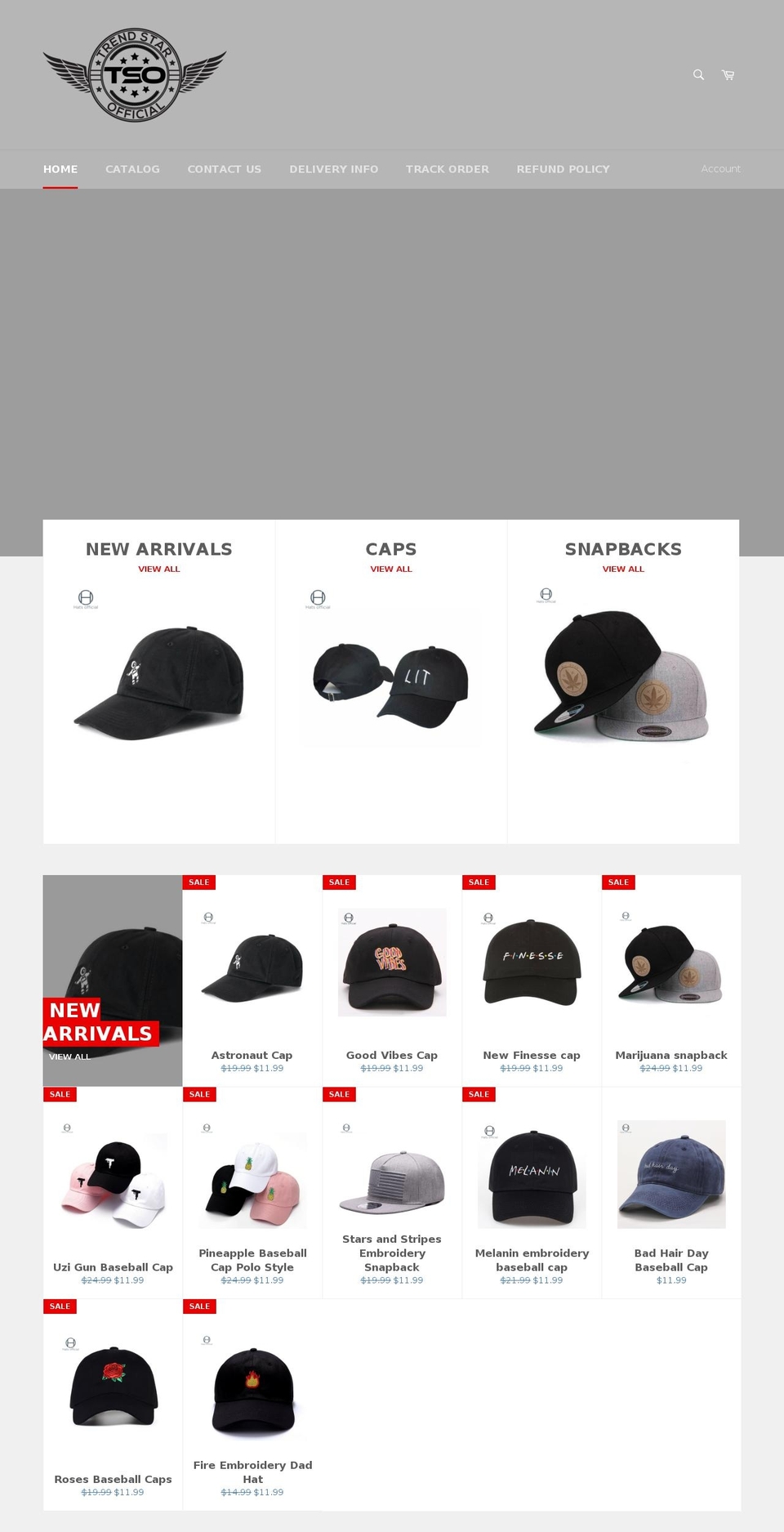 trendstar.co shopify website screenshot