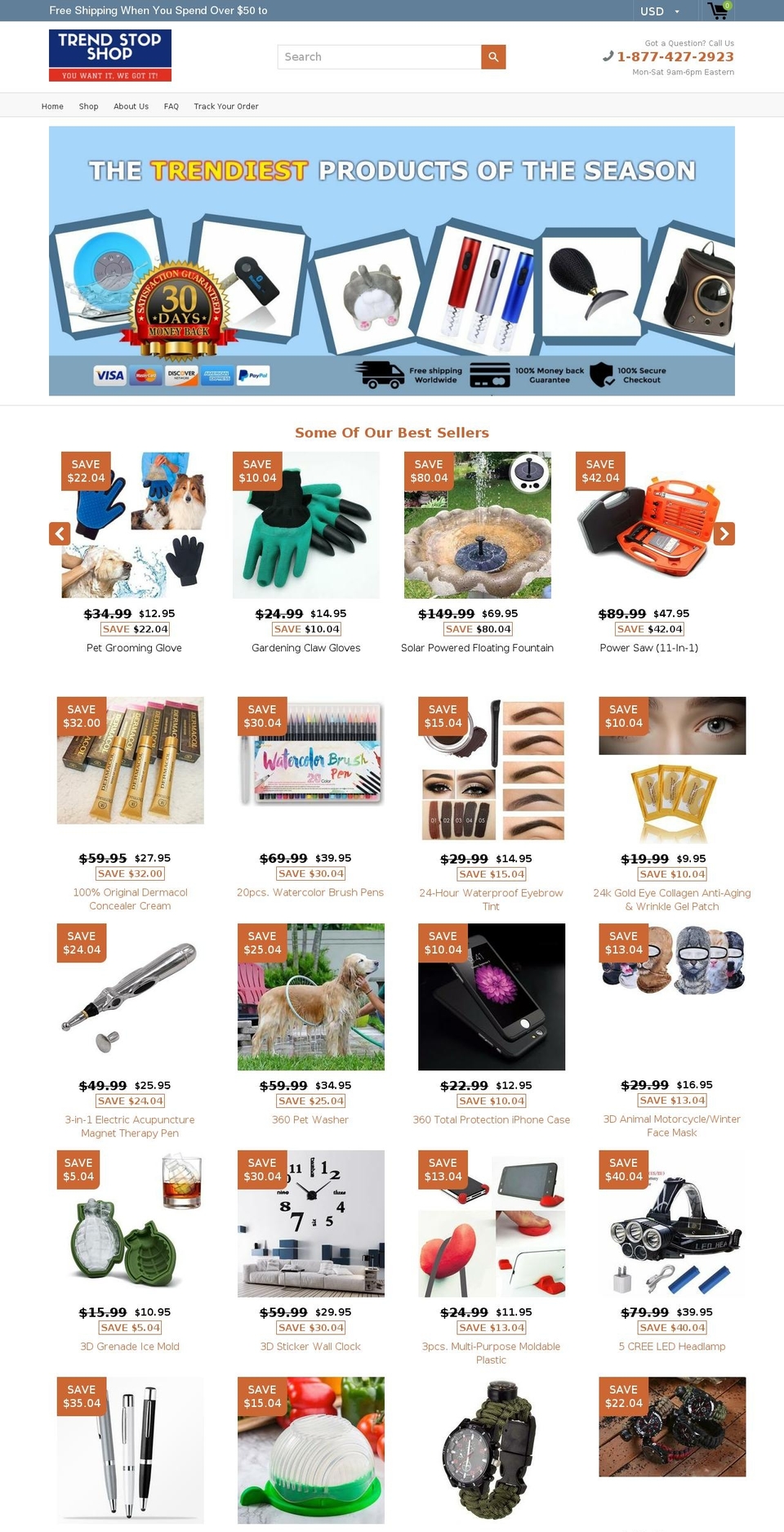 trendstopshop.com — Shopify storefront screenshot