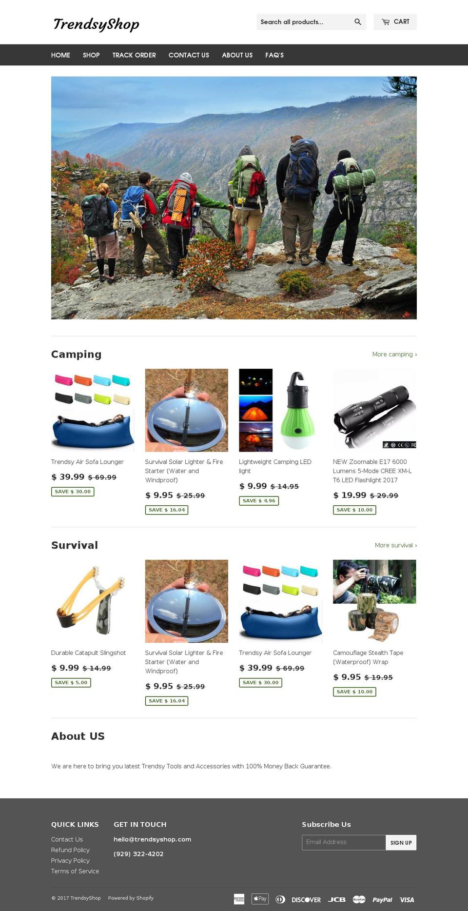 trendsyshop.com shopify website screenshot