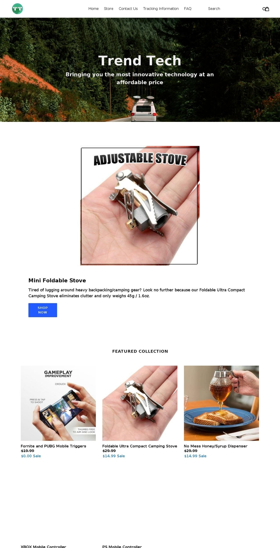 trendtechstore.com — Shopify storefront screenshot