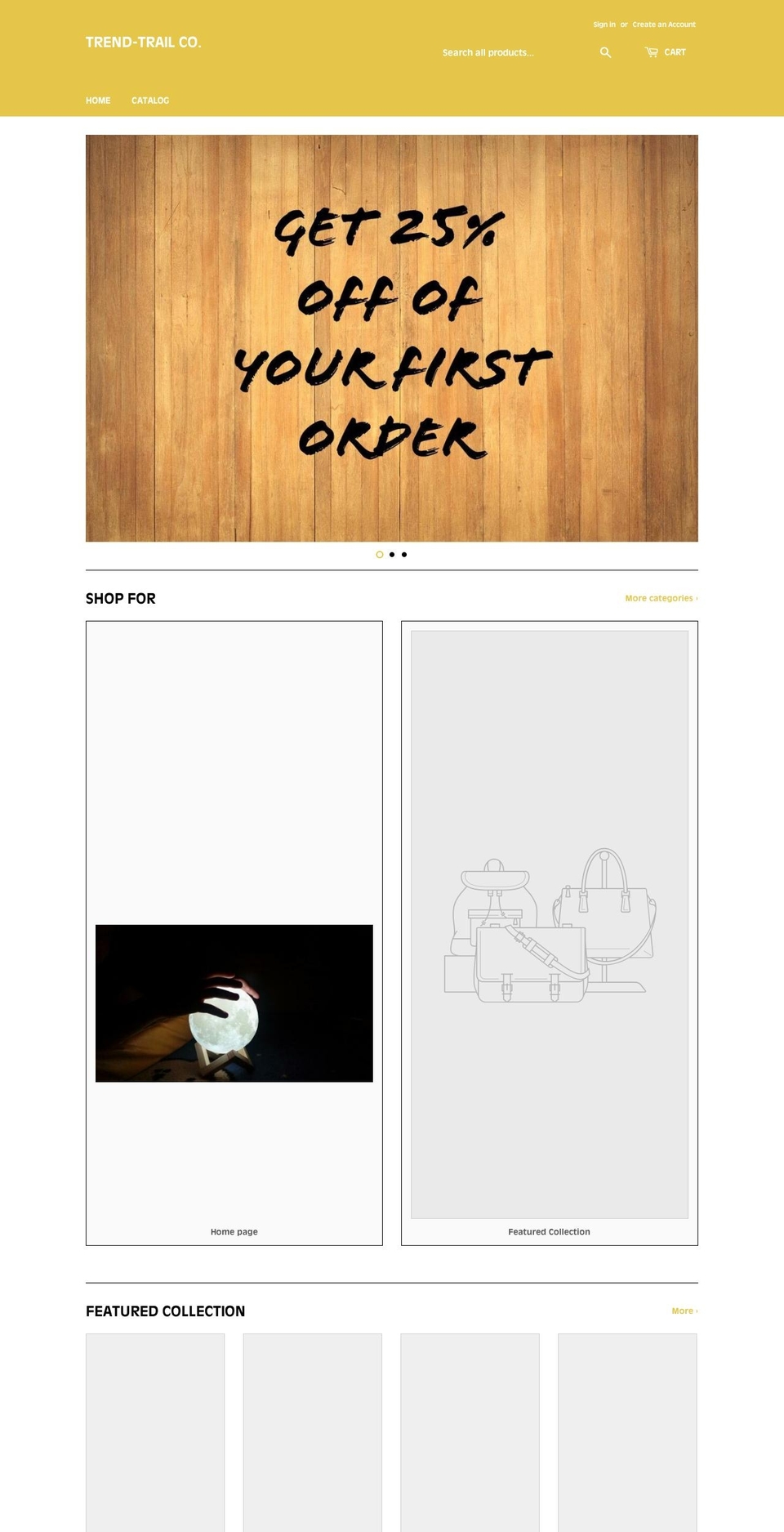 trendtrailco.com — Shopify storefront screenshot