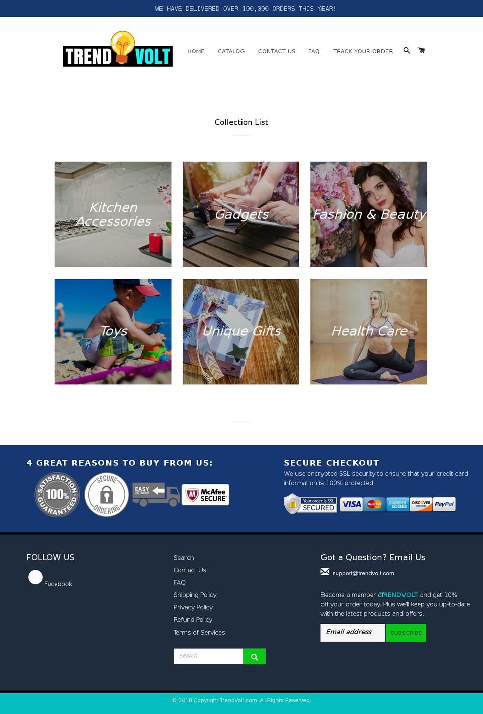 trendvolt.com — Shopify storefront screenshot