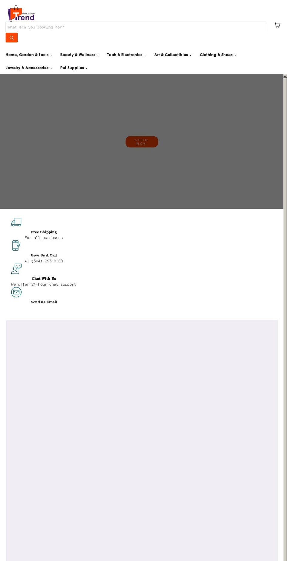 trendworld.shop shopify website screenshot