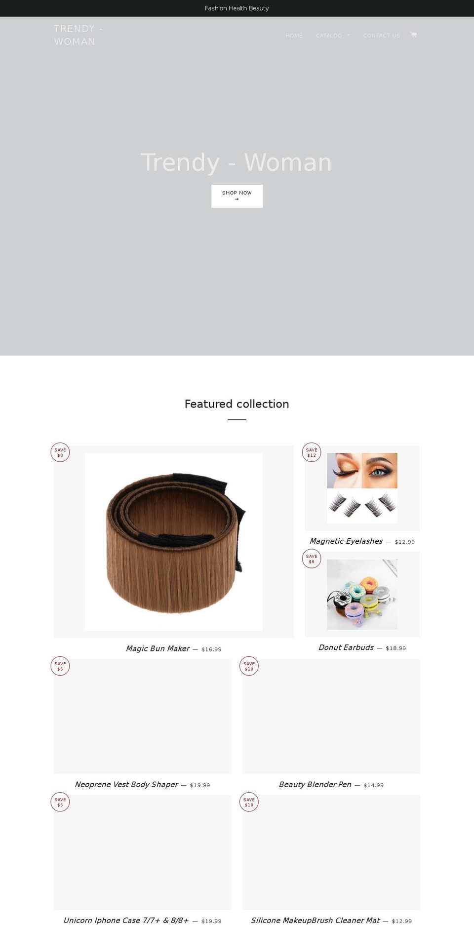 trendy-woman.com — Shopify storefront screenshot