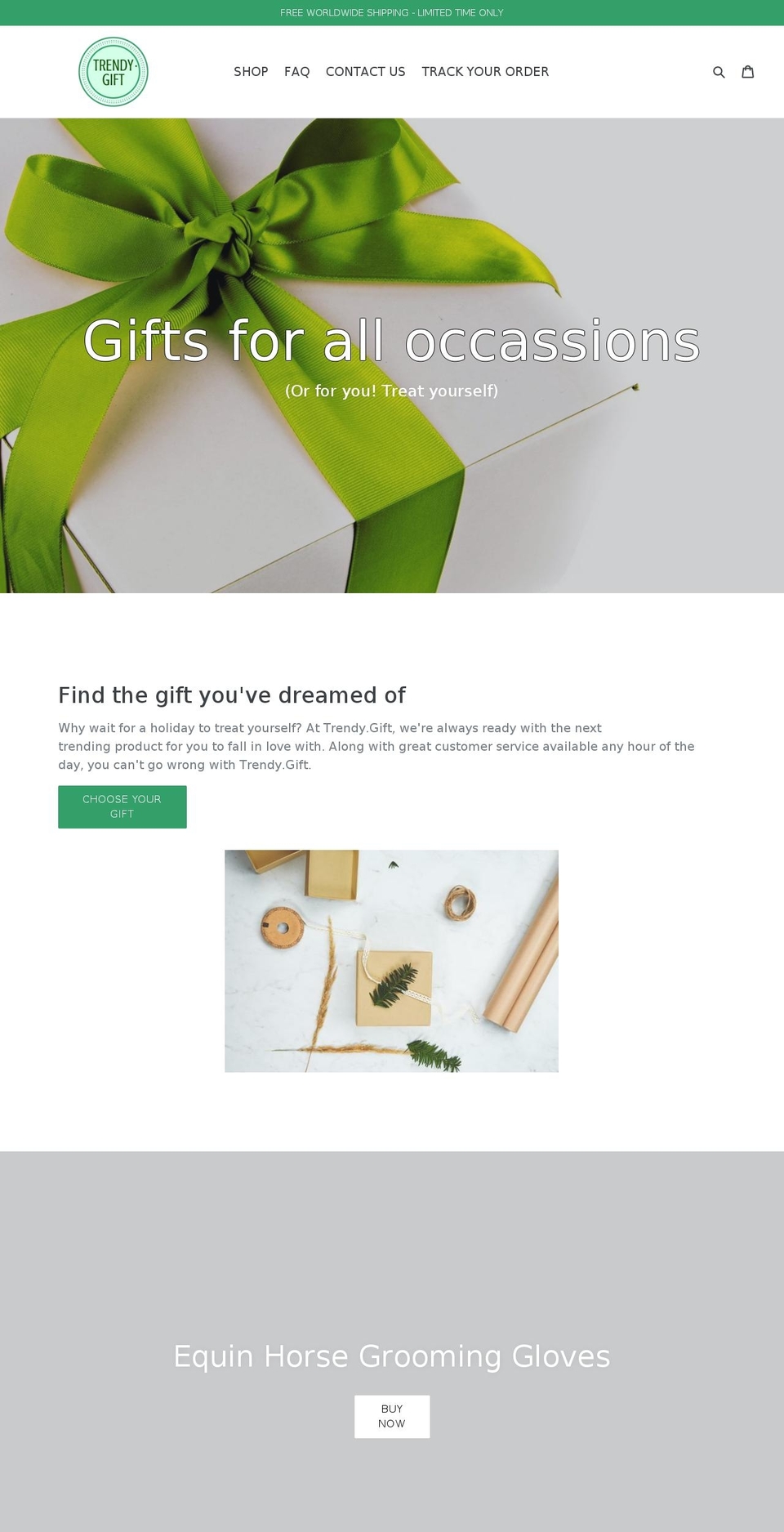 trendy.gift shopify website screenshot
