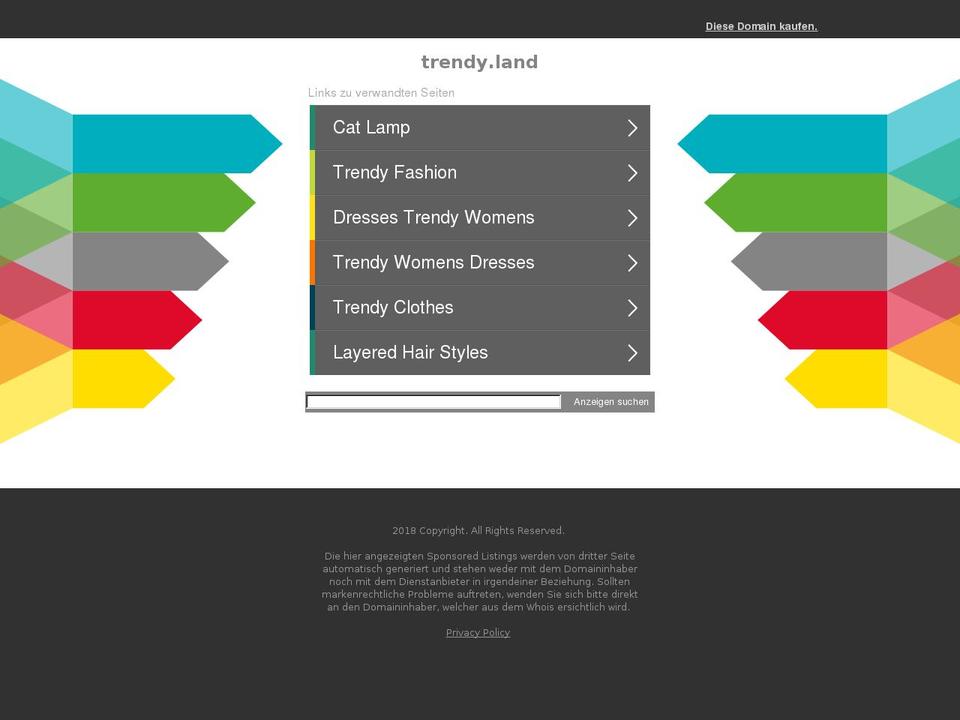 trendy.land shopify website screenshot