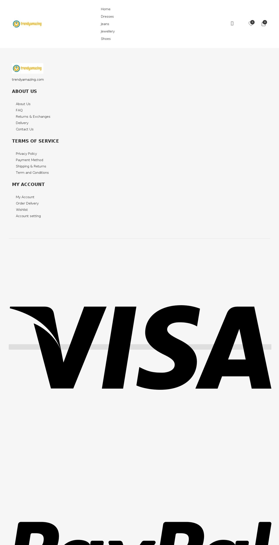 trendyamazing.com — Shopify storefront screenshot