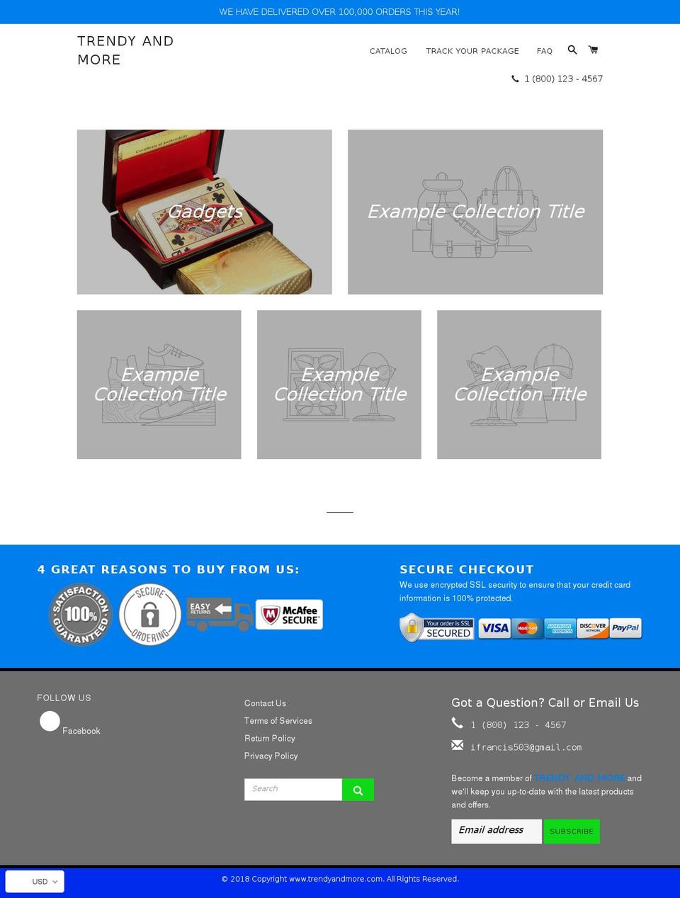 trendyandmore.com — Shopify storefront screenshot