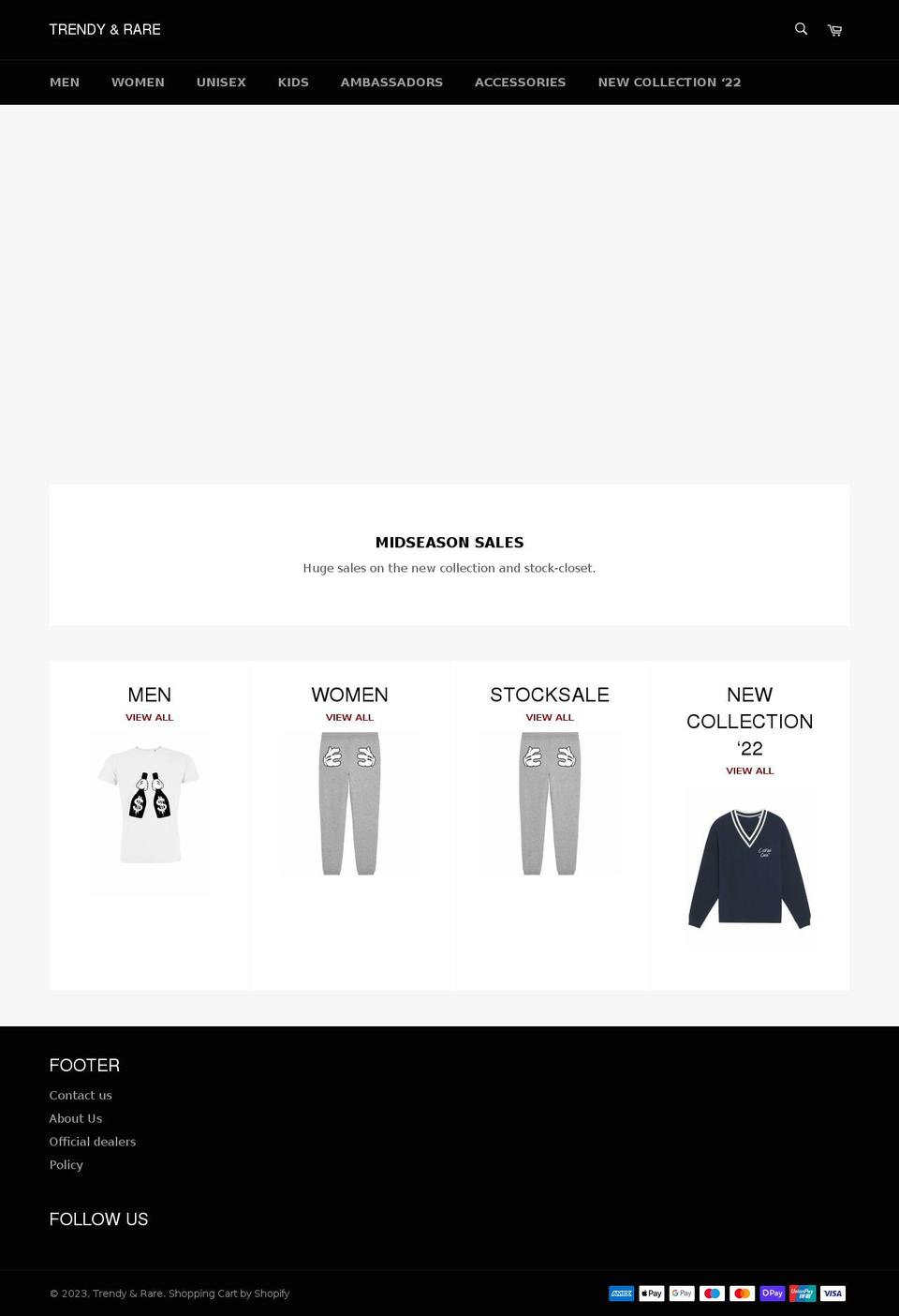 trendyandrare.com shopify website screenshot