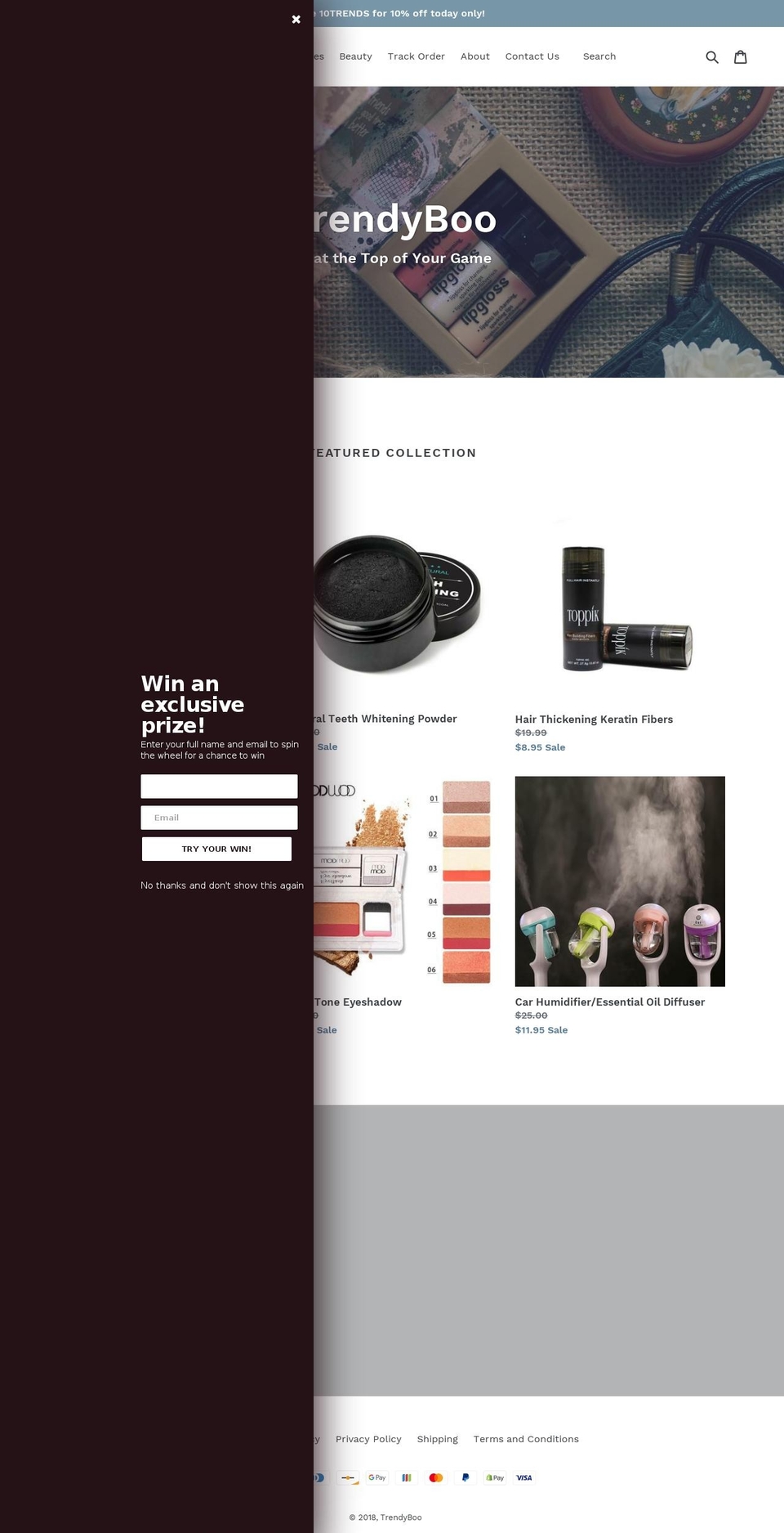 trendyboo.com — Shopify storefront screenshot