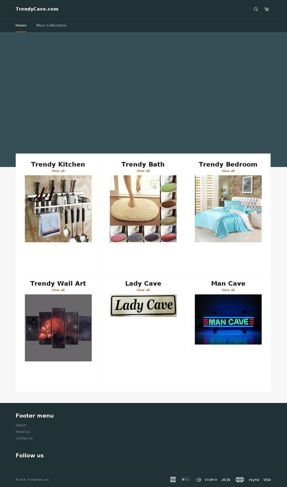 trendycave.com — Shopify storefront screenshot