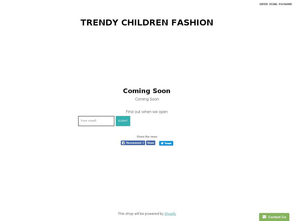 trendycf.com shopify website screenshot