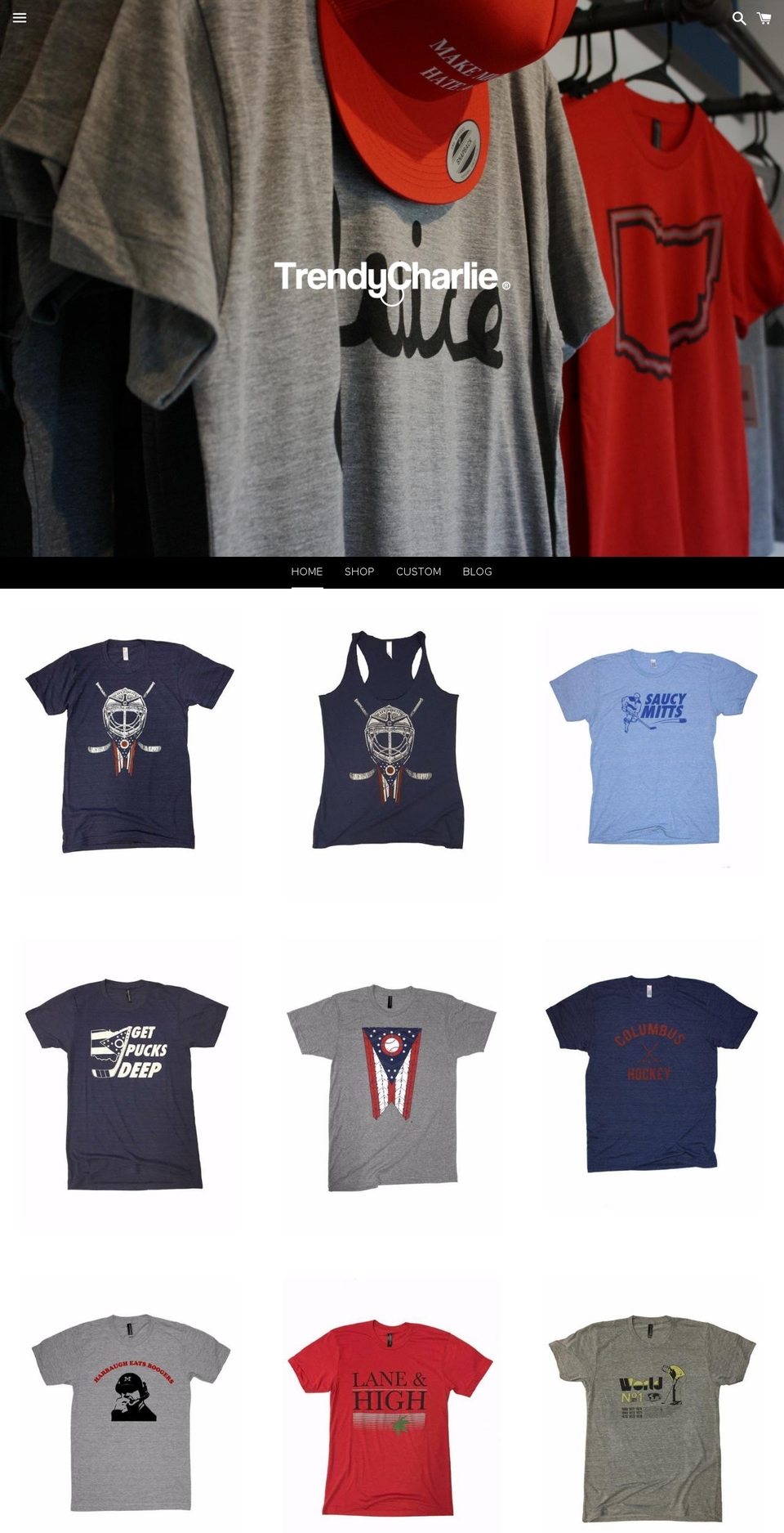 trendycharlie.com shopify website screenshot