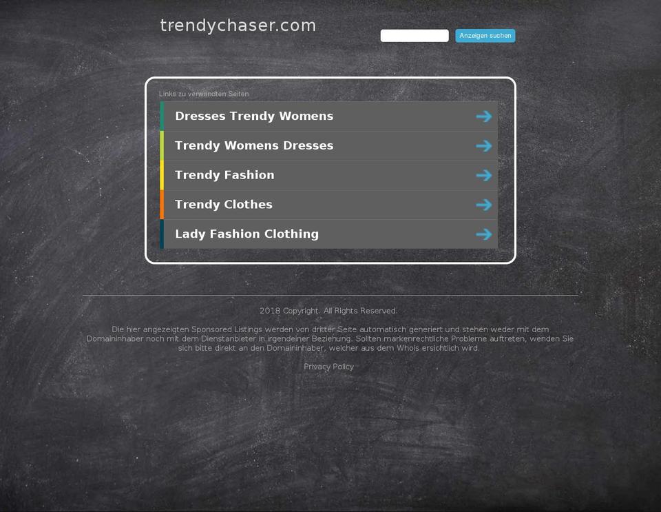 LIVE COPY Shopify theme site example trendychaser.com