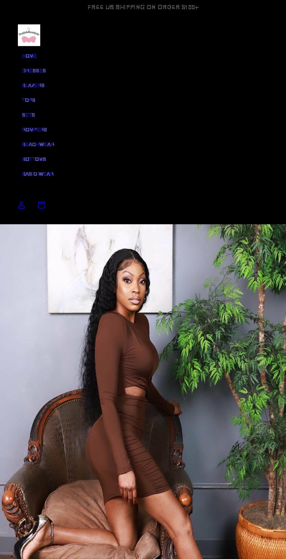 trendydollwardrobe.com shopify website screenshot